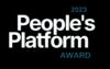 2023 People's Platform Award badge in white and medium blue